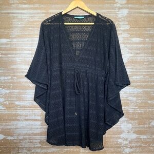 Melissa Obadash Ashley Swim Coverup Black Lace Pool Beachy Womens S